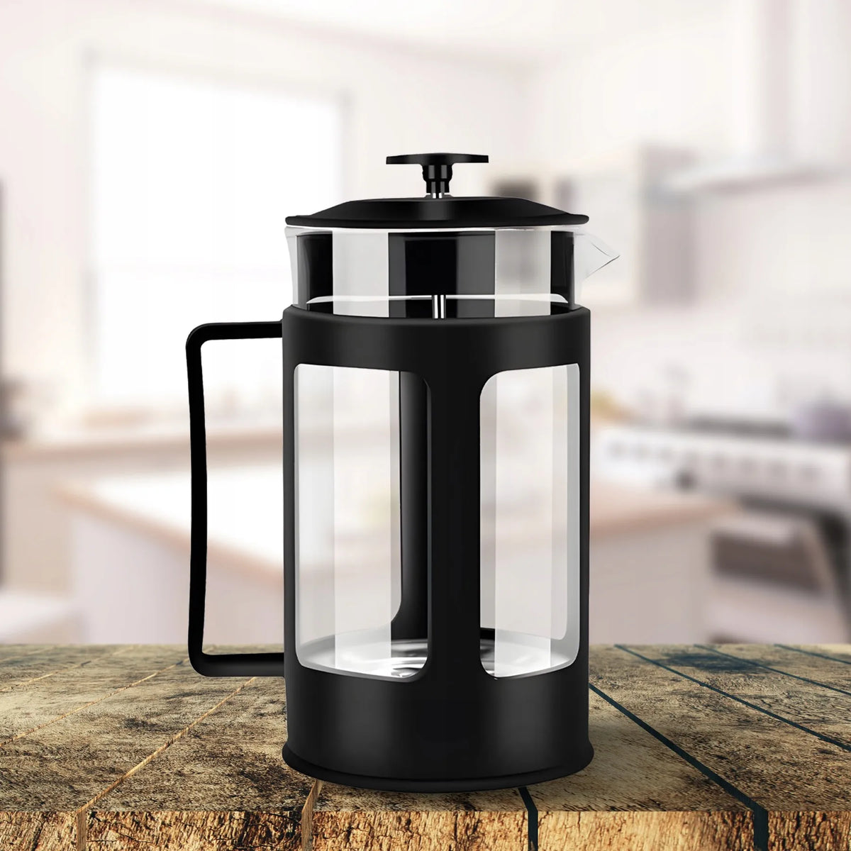 RETOO stiklinis French Press kavos ir arbatos plikiklis, 1 l