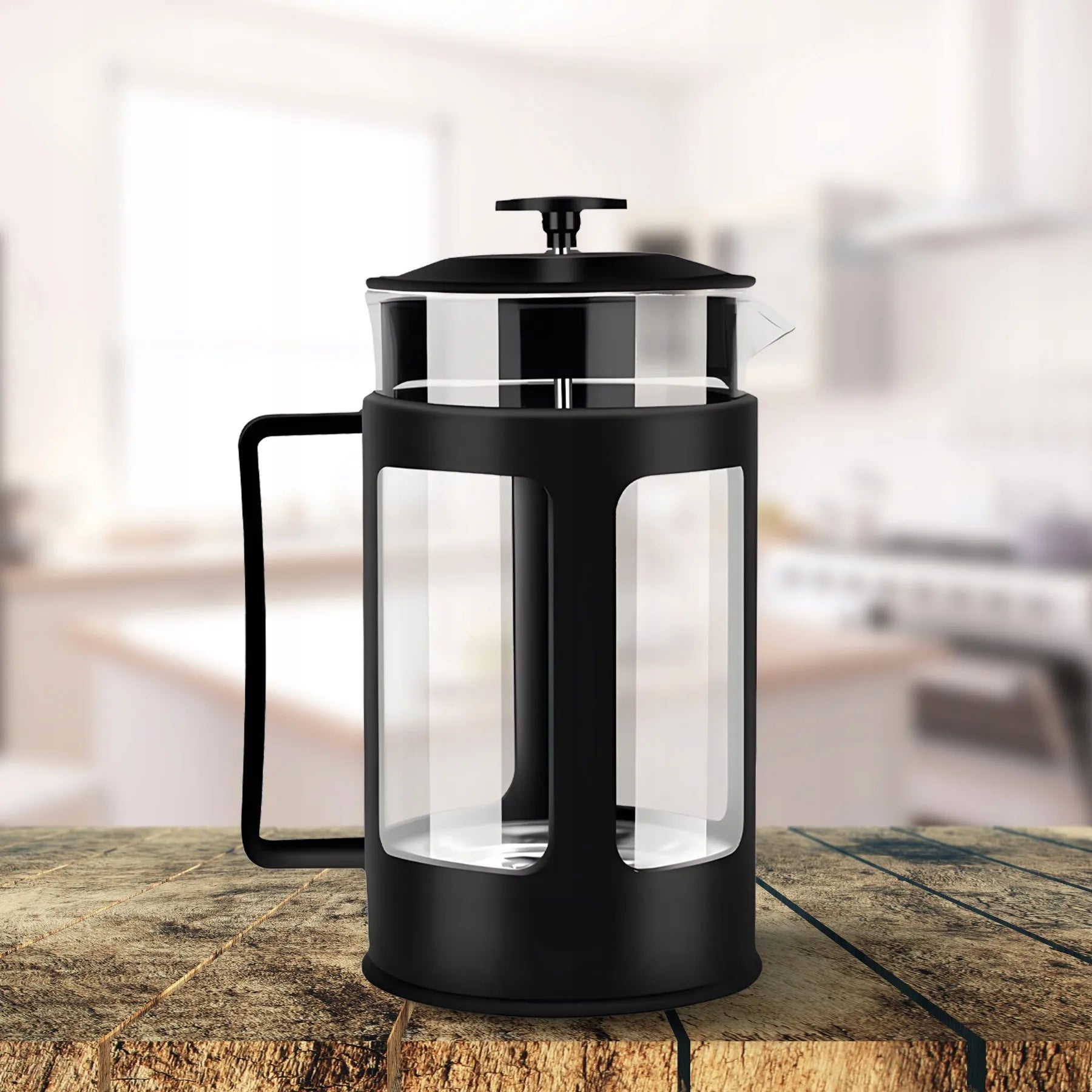 RETOO stiklinis French Press kavos ir arbatos plikiklis, 1 l