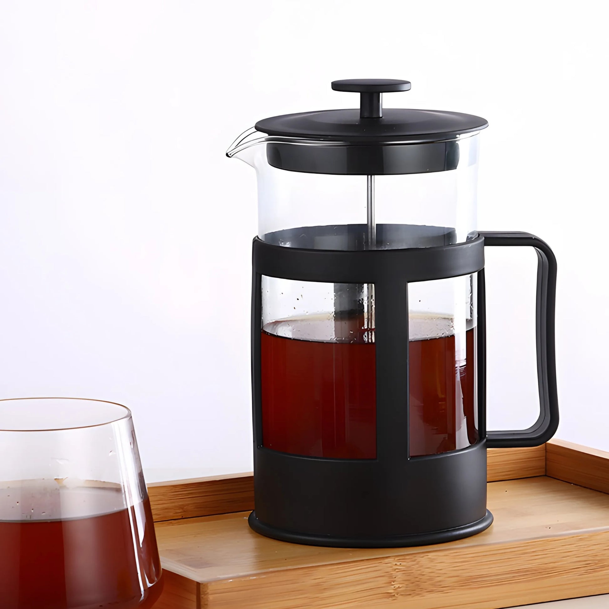 RETOO stiklinis French Press kavos ir arbatos plikiklis, 1 l