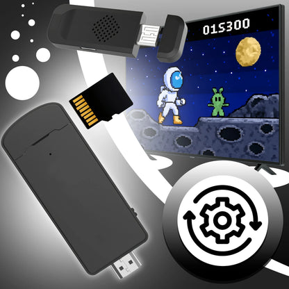 RETRO televizijos žaidimų konsolė 500+ žaidimų, belaidė, HDMI, 90-ųjų stilius