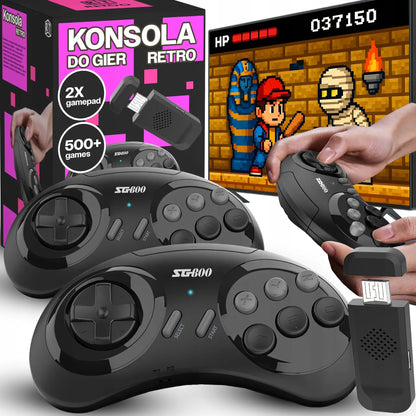RETRO TV ŽAIDIMŲ KONSOLĖ SU 5000+ ŽAIDIMŲ, BELAIDĖ, HDMI, 90-ŲJŲ KLASIKA