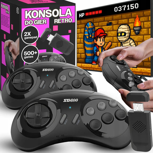 RETRO TV ŽAIDIMŲ KONSOLĖ SU 5000+ ŽAIDIMŲ, BELAIDĖ, HDMI, 90-ŲJŲ KLASIKA