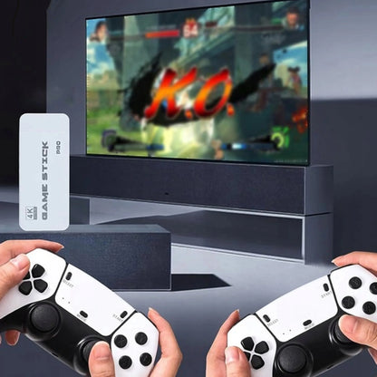 Retro žaidimų konsolė „GAME STICK PRO 2026R“, HDMI, 2 valdikliai, lenkiškas meniu, 64 GB