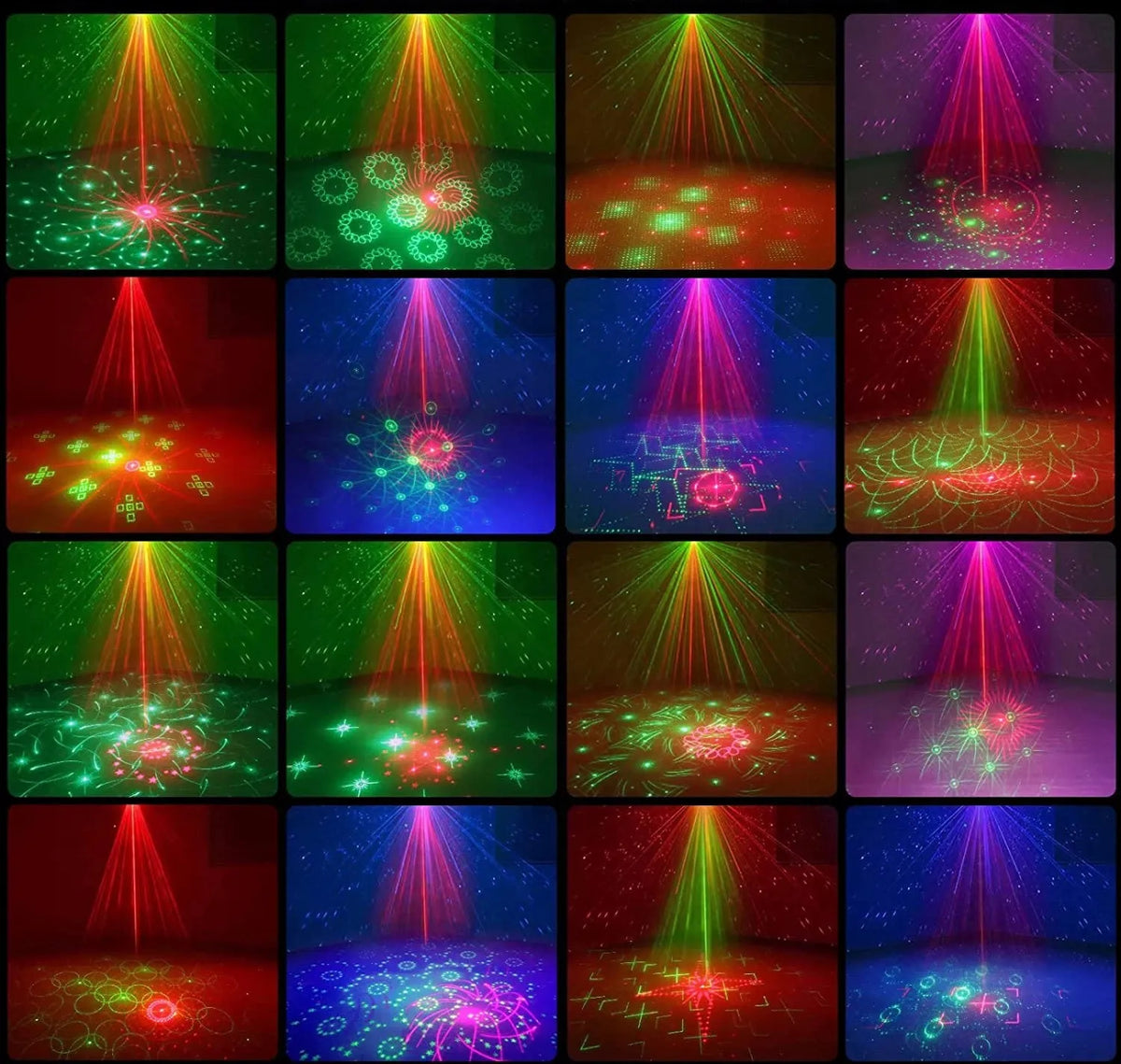 RGB lazerinis diskotekų projektorius su nuotolinio valdymo pultu