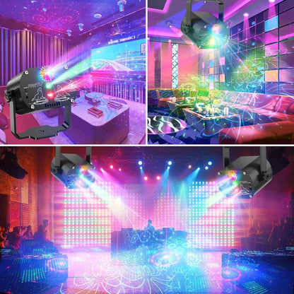 RGB lazerinis diskotekų projektorius su nuotolinio valdymo pultu