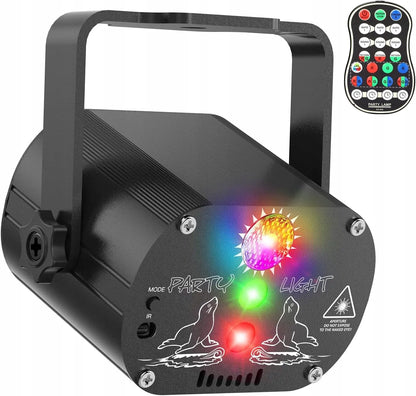 RGB lazerinis diskotekų projektorius su nuotolinio valdymo pultu