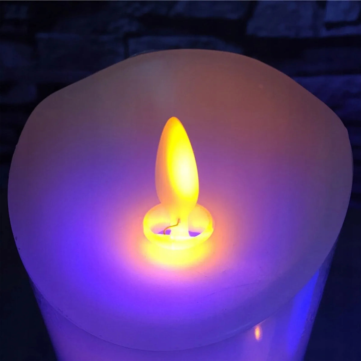 RGB LED dekoratyvinių žvakių rinkinys, 3 vnt., šviečiančios dekoracijos su nuotolinio valdymo pulteliu