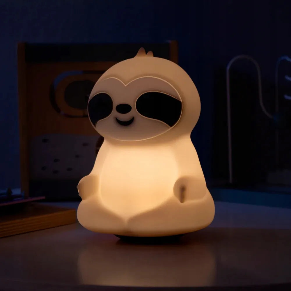 RGB Silikoninė Naktinė Lempa Vaikams su Pulteliu