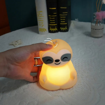 RGB Silikoninė Naktinė Lempa Vaikams su Pulteliu