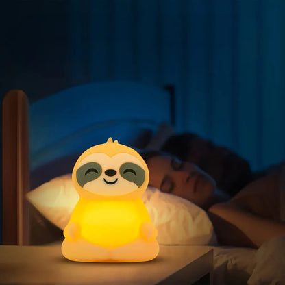 RGB Silikoninė Naktinė Lempa Vaikams su Pulteliu