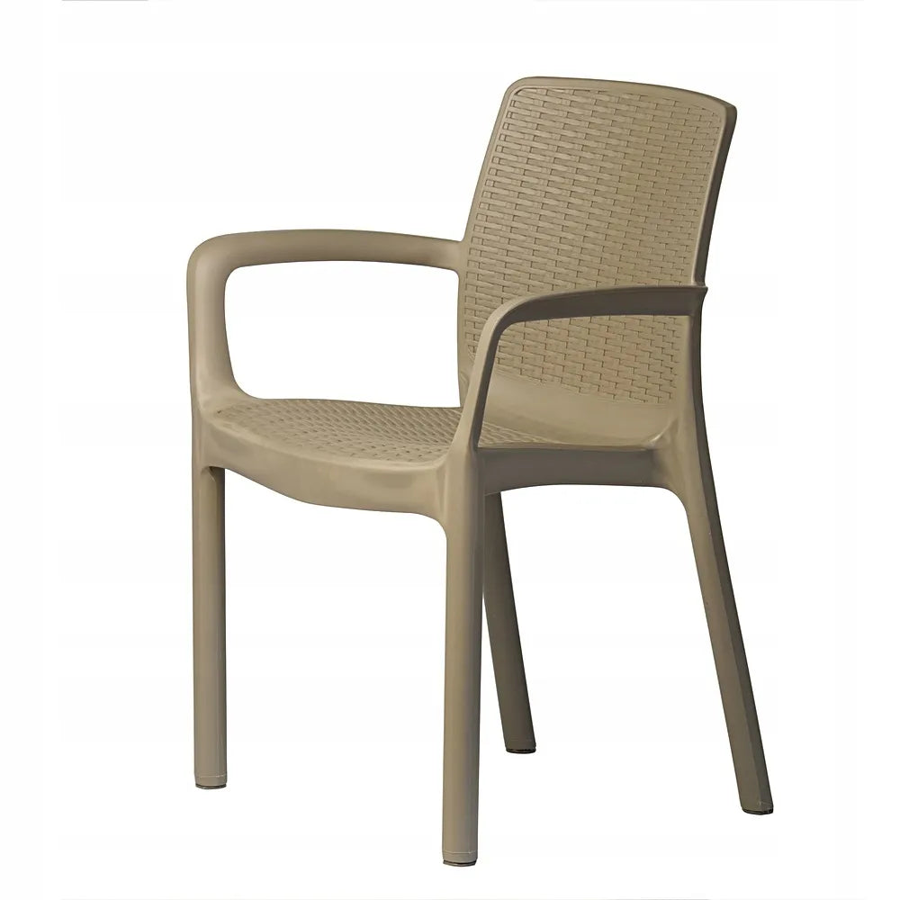 „Riviera“ sodo baldų komplektas – 4 kėdės ir 82 × 82 cm stalas