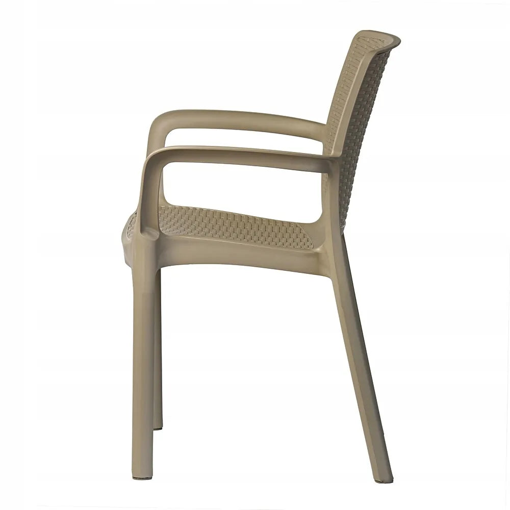 „Riviera“ sodo baldų komplektas – 4 kėdės ir 82 × 82 cm stalas