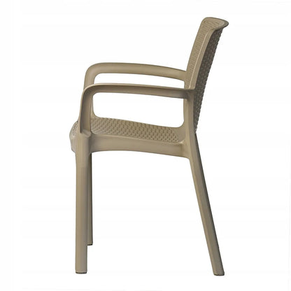 „Riviera“ sodo baldų komplektas – 4 kėdės ir 82 × 82 cm stalas