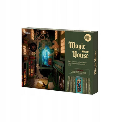 „Robotime“ medinis 3D modelis „Magiškas namelis“ – surenkamas „Book Nook“ rinkinys, dovana