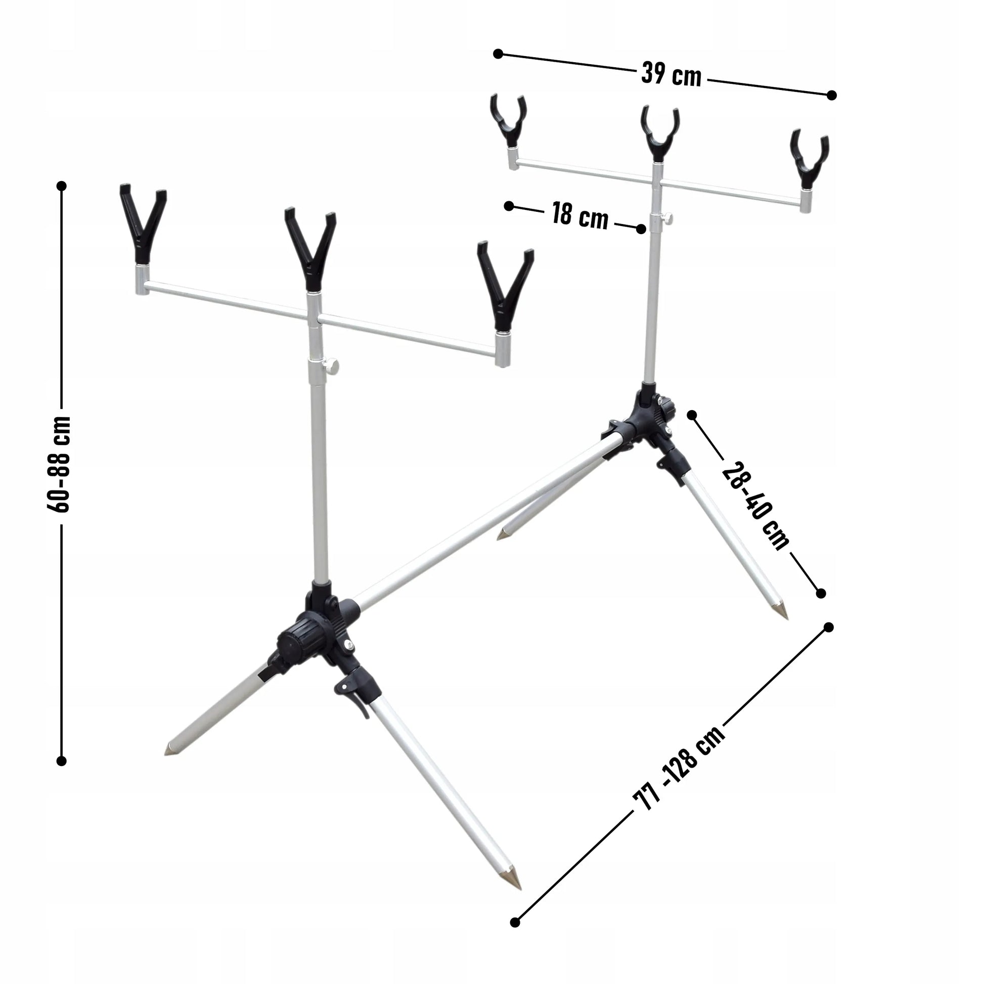 Rumpol meškerių stovas Rod Pod 3 meškerėms, stabilus ir reguliuojamas