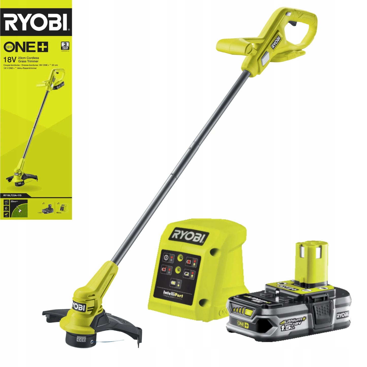 Ryobi akumuliatorinė žoliapjovė 18V, 23 cm, RY18LT23A