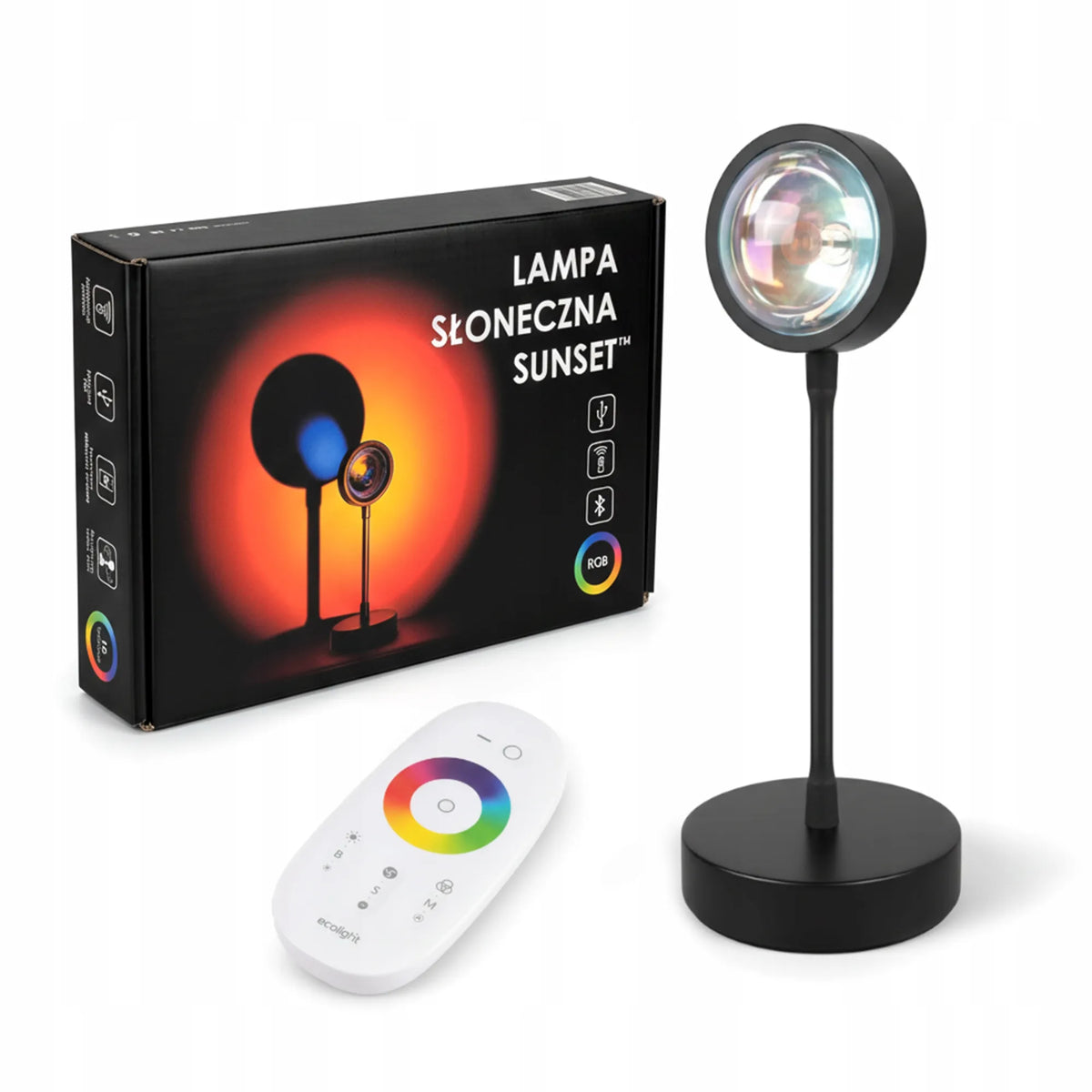 Saulėlydžio projektorius SUNSET – saulėtekio ir saulėlydžio projekcinė lempa | LED, USB