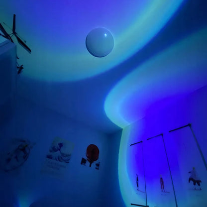 Saulėlydžio projektorius SUNSET – saulėtekio ir saulėlydžio projekcinė lempa | LED, USB