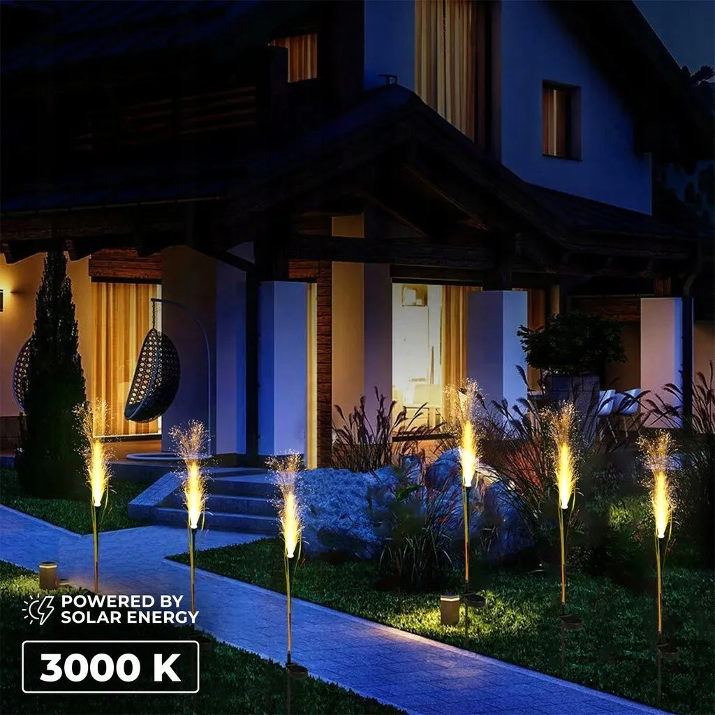 Saulės energija maitinama LED lempa SUNARI FLS-81 dekoratyvinė žolė 3000K 300mAh Li-Ion Forever Light