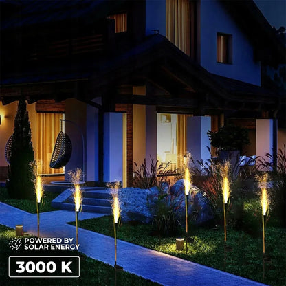 Saulės energija maitinama LED lempa SUNARI FLS-81 dekoratyvinė žolė 3000K 300mAh Li-Ion Forever Light