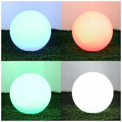 Saulės sodo LED lempa 3000K + RGB, smaigas, dekoratyvinis rutulys, 40 cm