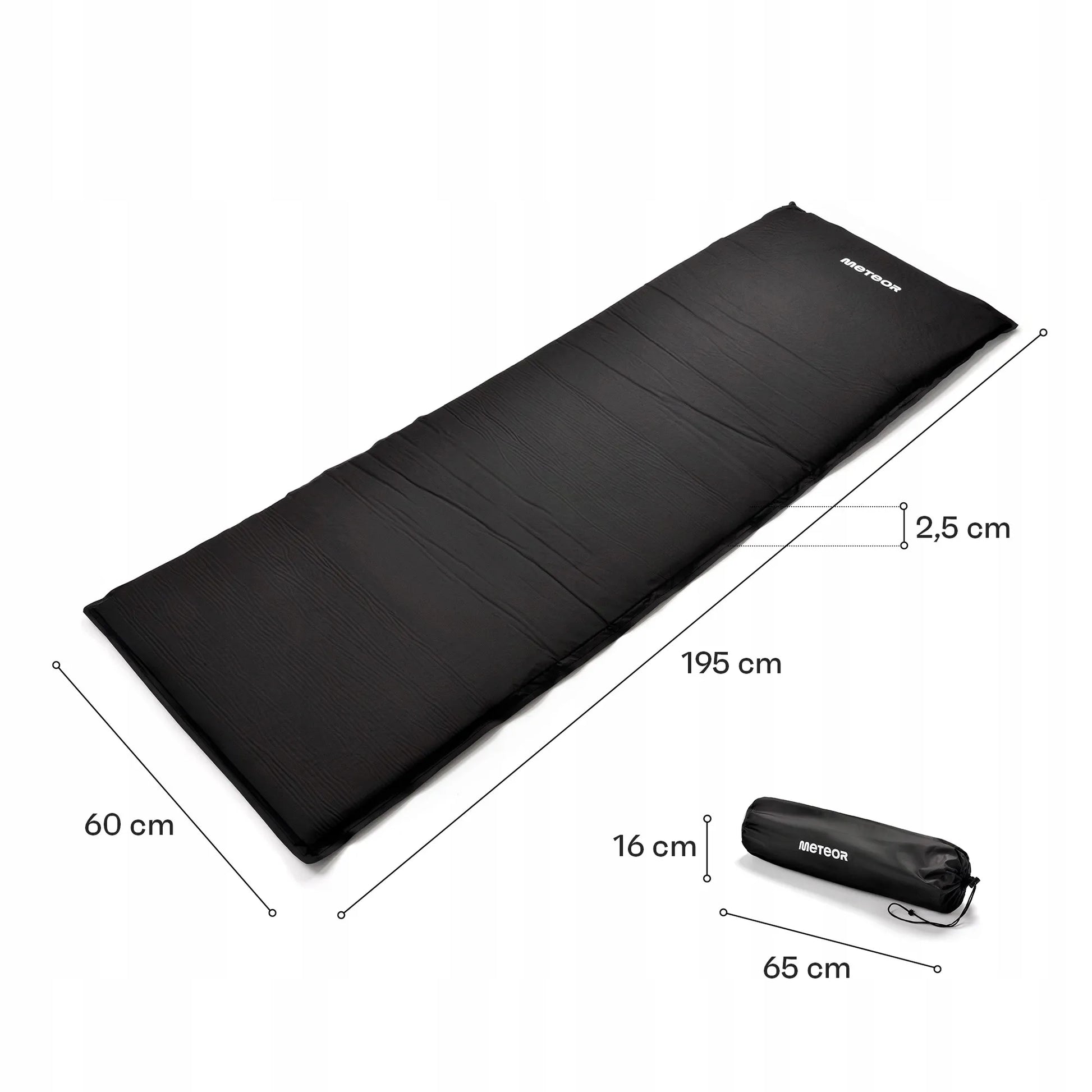 Savaime prisipučiantis kilimėlis Meteor 195x60x2,5 su dėklu