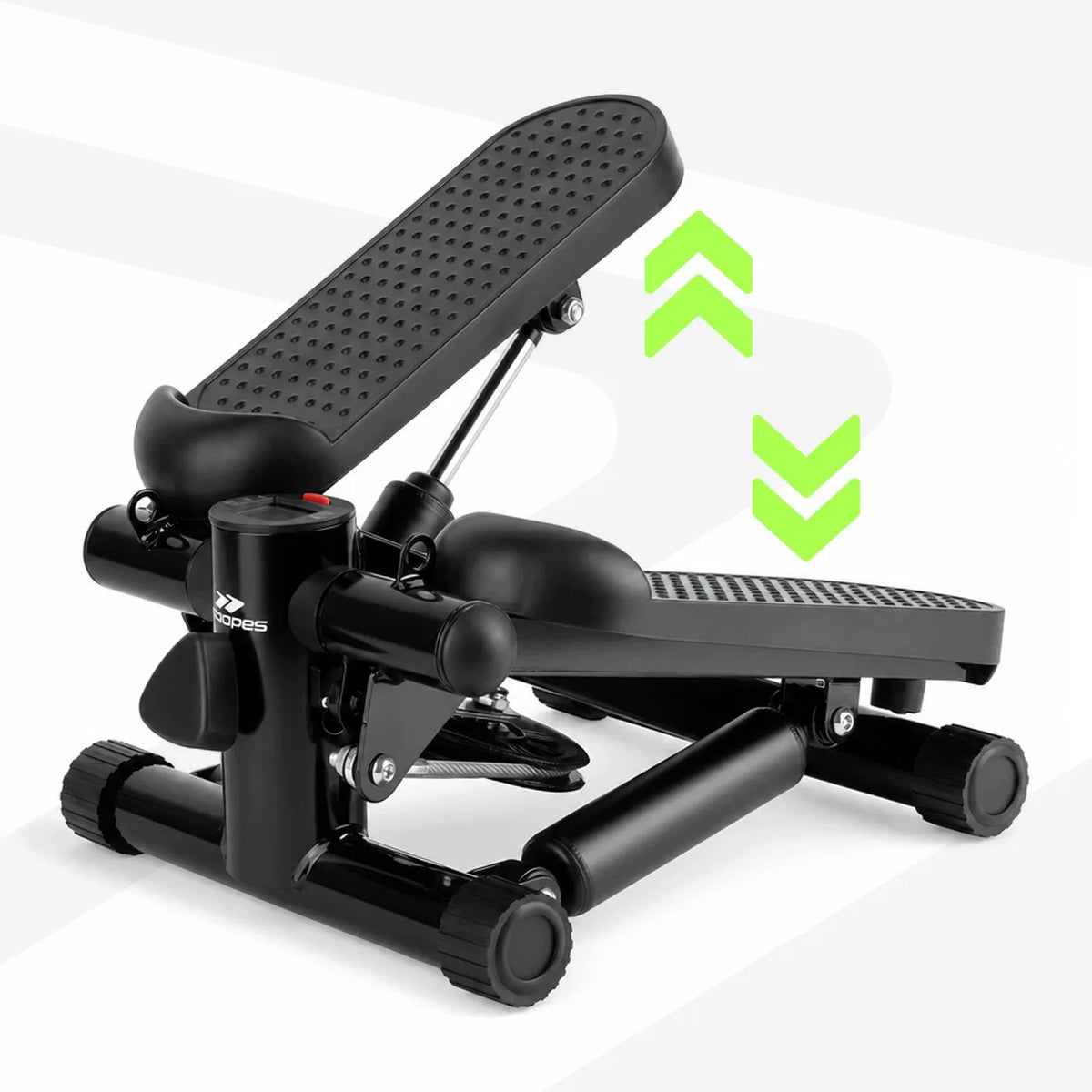 Scoopes BodyStep treniruoklis-steperis su pasipriešinimo virvėmis, LCD skaitikliu ir apsauginiu kilimėliu, 100 kg