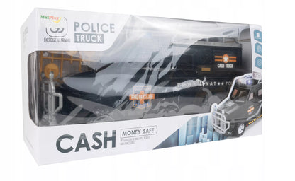 Seifas-taupyklė policijos automobilis monetoms ir banknotams su PIN kodu