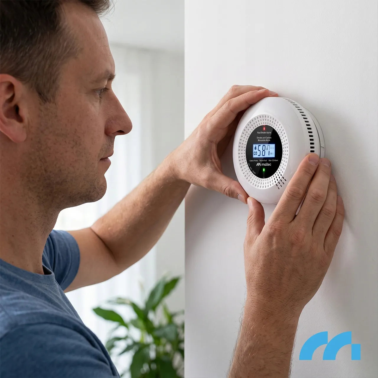 SERTIFIKUOTAS 2 viename SMALKIŲ IR DŪMŲ DETEKTORIUS SU LCD EKRANU MalTec