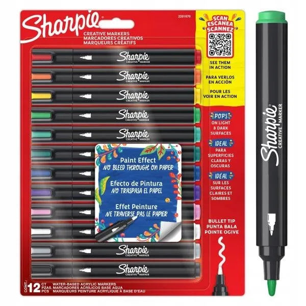 „Sharpie“ akriliniai žymekliai, 12 vnt. rinkinys