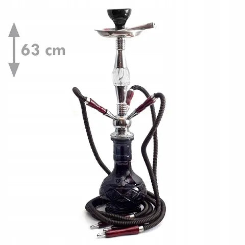 Shisha Oasis Thara kaljanas, 3 žarnos, juodas, 63 cm