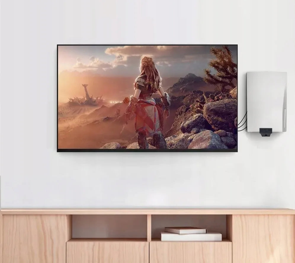 Sieninis laikiklis PlayStation 5 PS5 konsolei – saugus ir tvirtas tvirtinimas
