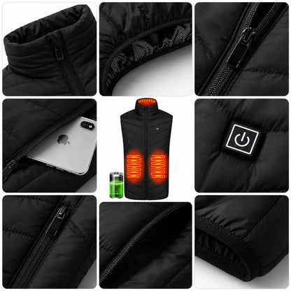 Šildoma liemenė „KUGO camp“, žieminė, unisex, USB, L dydis