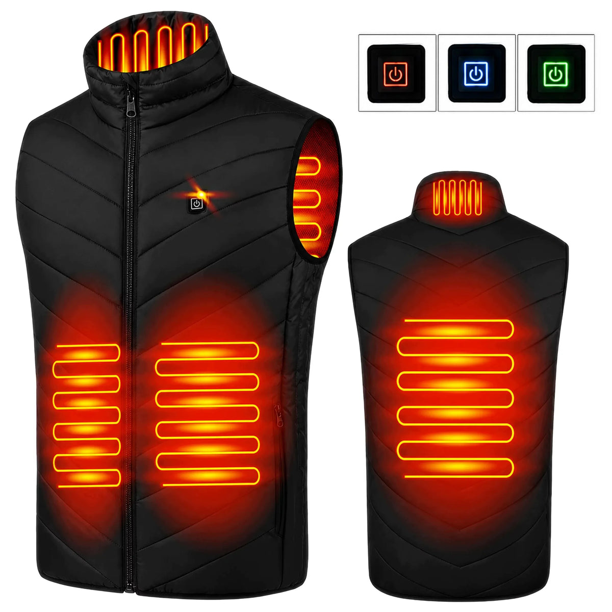 Šildoma liemenė „KUGO camp“, žieminė, unisex, USB, L dydis