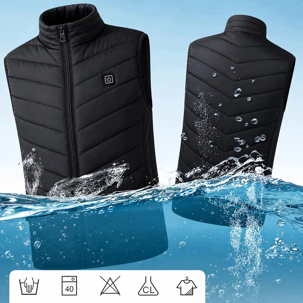 Šildoma liemenė „KUGO camp“, žieminė, unisex, USB, L dydis