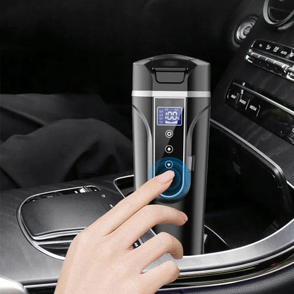 Šildomas automobilinis puodelis kavai, 12 V / 24 V, 500 ml