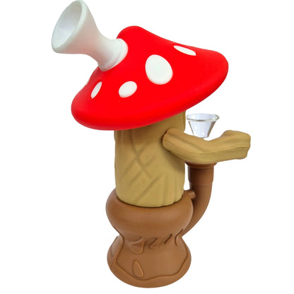 Silikoninis bongas „Mushroom“ (grybukas), mišri spalva, 18 cm