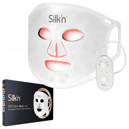 „Silk’n Facial LED Mask 100“ veido LED kaukė fotoninei odos priežiūrai, 4 spalvos
