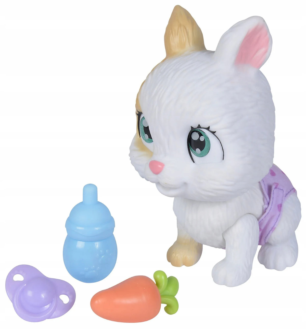 Simba „Pamper Petz“ interaktyvus triušiukas, geria ir šlapinasi, 20 cm, su priedais