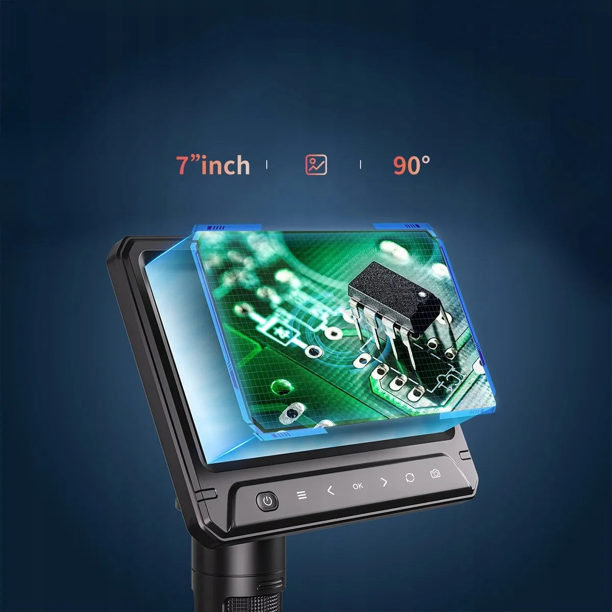 Skaitmeninis Mikroskopas 1200x su 7" HD Ekranu ir 12MP Kamera