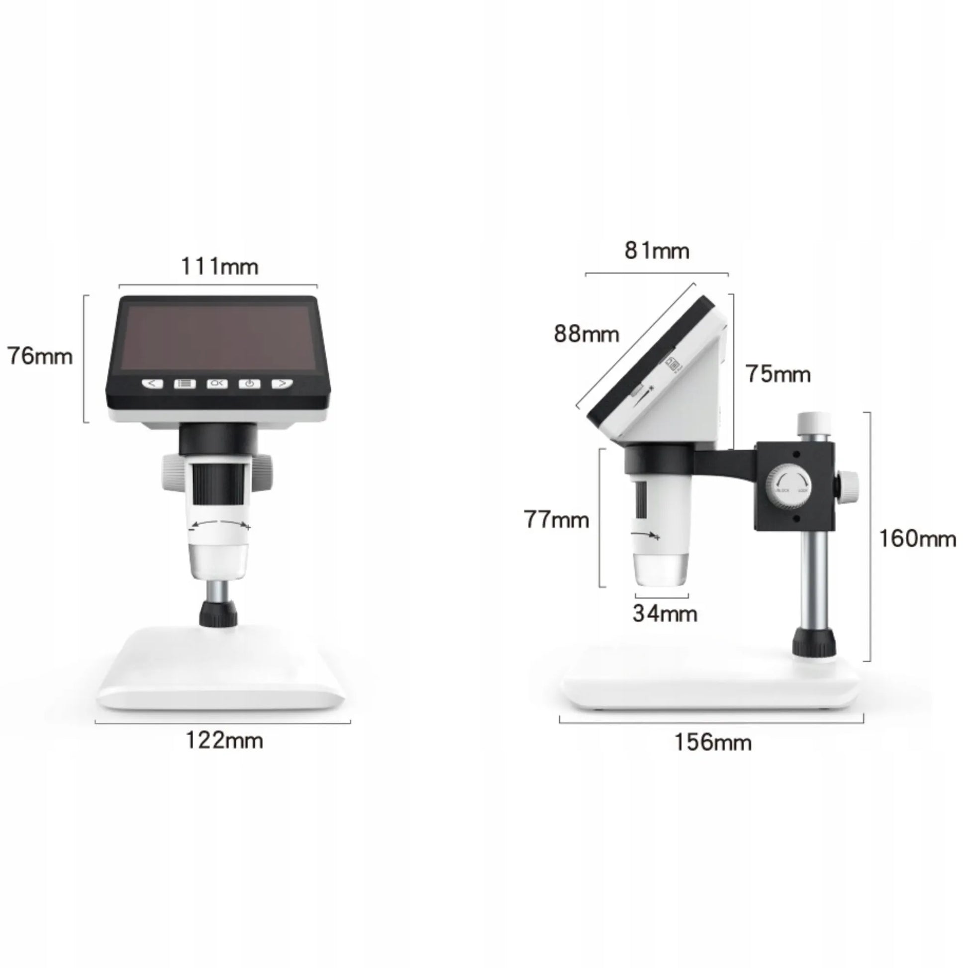 Skaitmeninis Mikroskopas 307 su Ekranu 1000x USB
