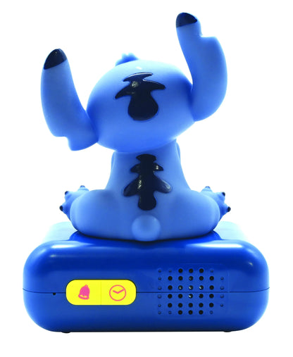 Skaitmeninis žadintuvas su 3D Disney Stitch naktine lempa ir garso efektais