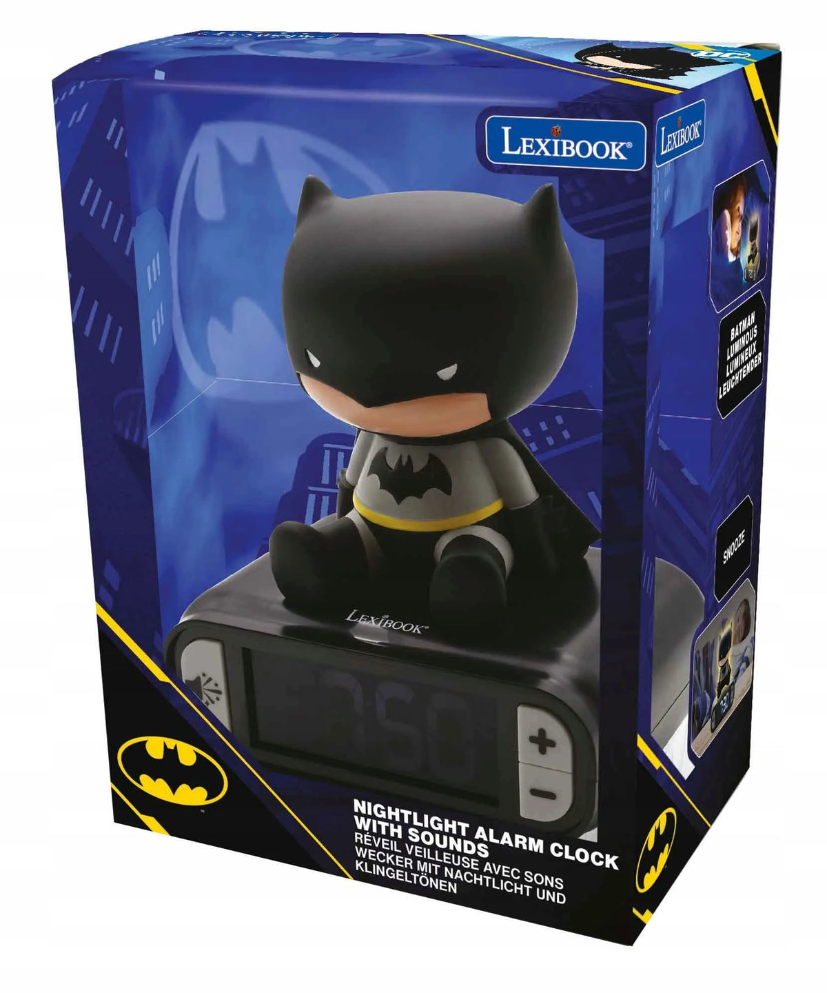 Skaitmeninis žadintuvas su 3D naktine lempute „Batman“ ir garso efektais