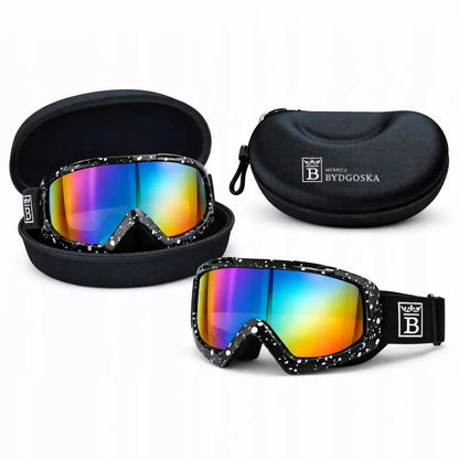 Slidinėjimo akiniai MB Velocity Prism1 slidinėjimui, snieglentei, motociklui, keturračiui ir paspirtukui UV400
