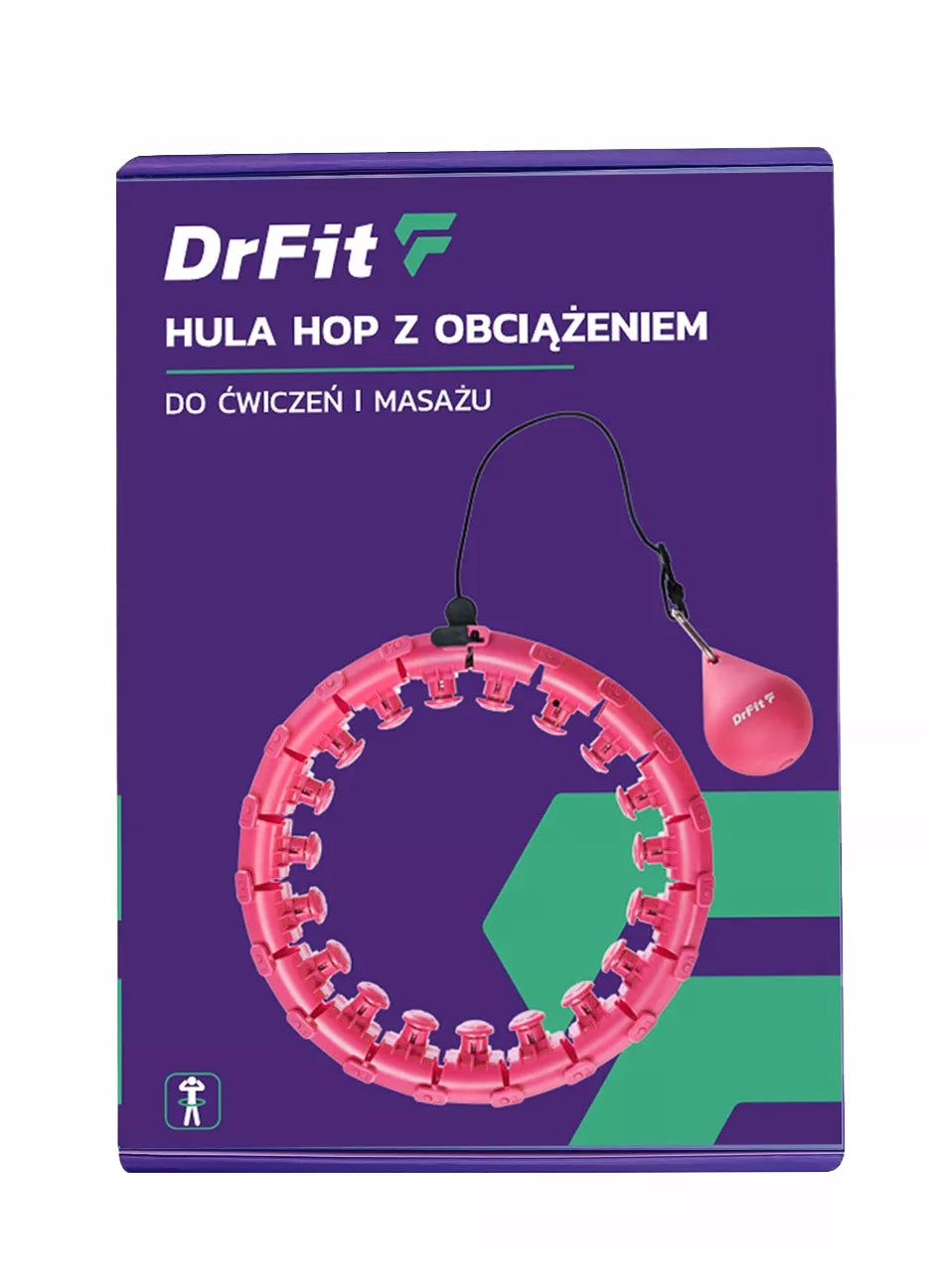 Išmanusis HULA HOP su svoriu ir briaunomis treniruotėms, lieknėjantis, patvarus