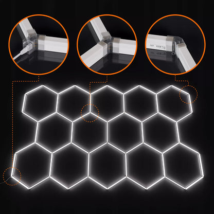„Smartled“ LED Hexagon lubinis šviestuvas 522 × 298 cm garažui ir dirbtuvei