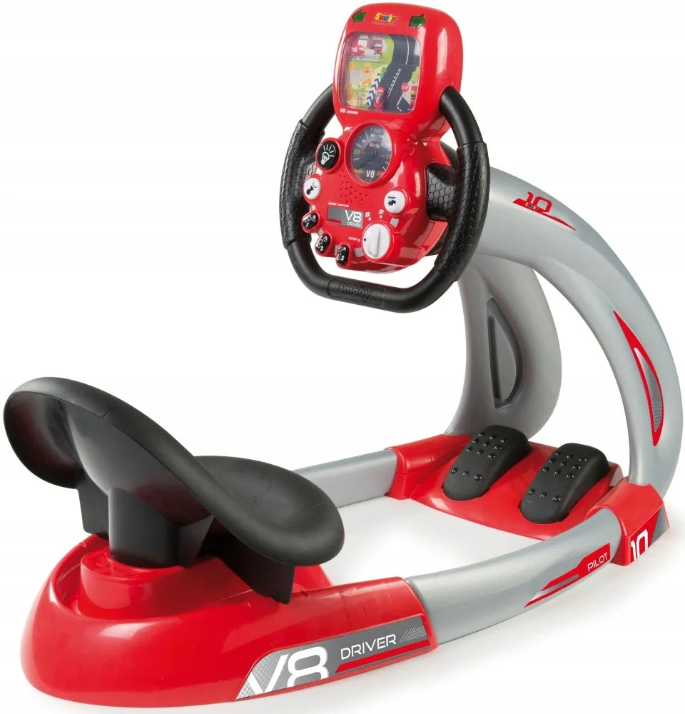 „Smoby V8 Driver“ vaikiškas vairavimo simuliatorius su vairu