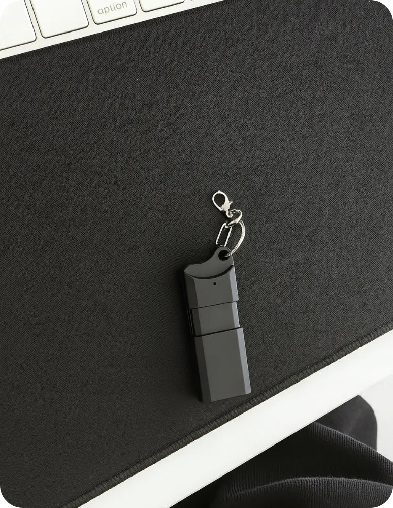 Šnipinėjimo diktofonas mini raktų pakabukas su USB jungtimi