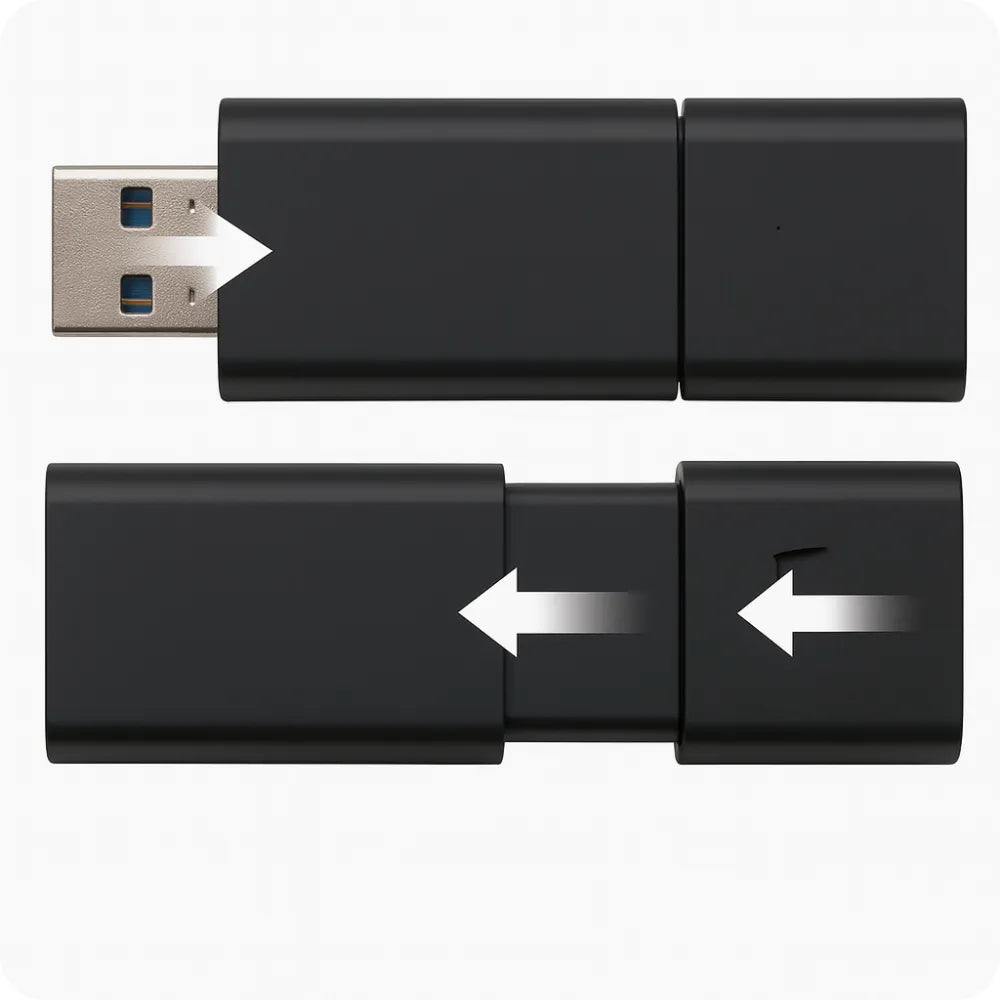 Šnipinėjimo diktofonas mini raktų pakabukas su USB jungtimi