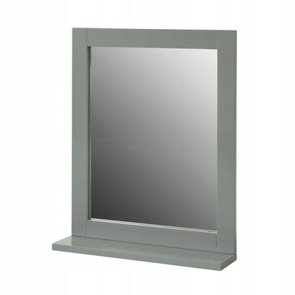 SoBuy pakabinamas pilkas sieninis veidrodis vonios kambariui FRG129-SG